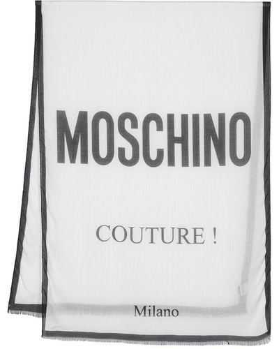 Moschino ロゴ スカーフ - ホワイト
