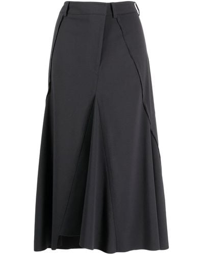 Low Classic High-waist Midi Skirt - Blue