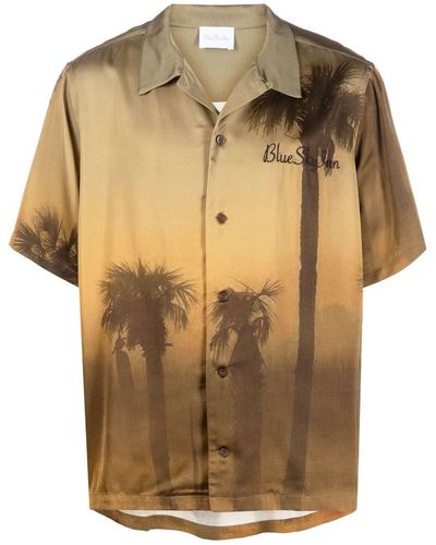 BLUE SKY INN Palm-tree Print Shirt - Metallic