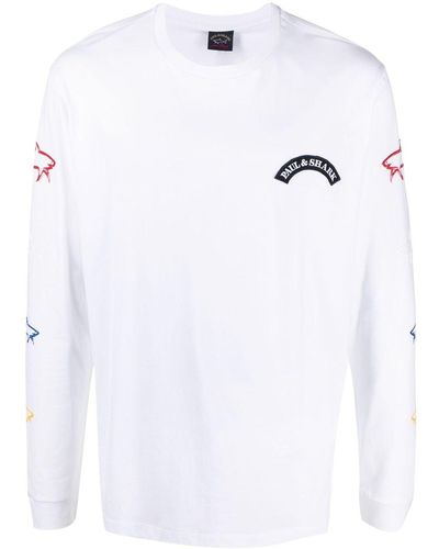 Paul & Shark ロゴ ロングtシャツ - ホワイト