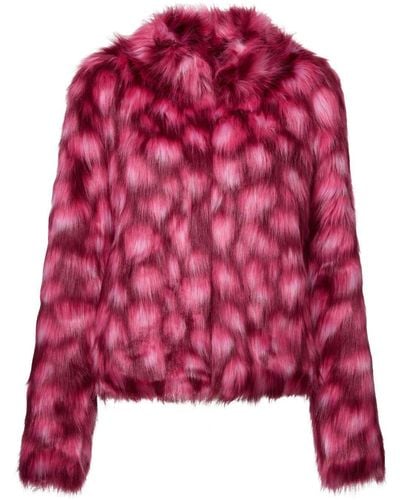 Unreal Fur Glow Faux-fur Jacket - Red