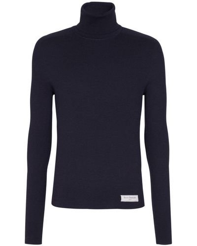 Balmain ロゴタグ セーター - ブルー