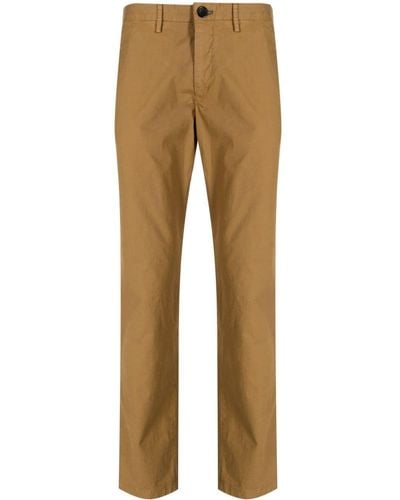 PS by Paul Smith Zebra-motif Stretch-cotton Trousers - Natural