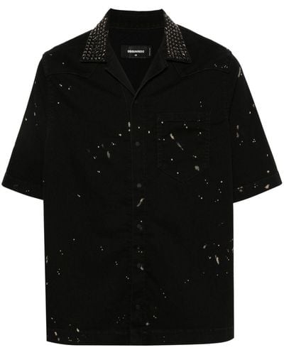DSquared² Camisa bowling Icon - Negro