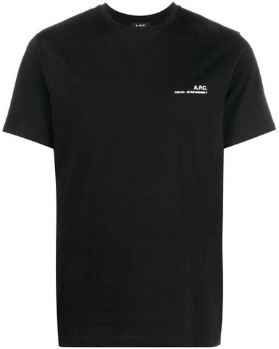 A.P.C. Item T-Shirt mit Logo-Print - Schwarz