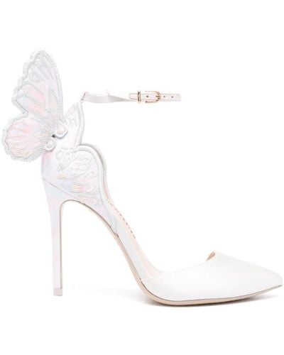 Sophia Webster Chiara 105mm Butterfly-appliqué Court Shoes - White