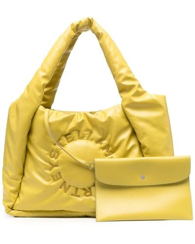 Stella McCartney Stella Logo Puffer Tote Bag - Yellow