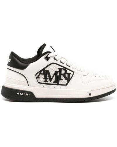 Amiri Classic Low Sneakers aus Leder mit Logodetail und Besatz aus Veloursleder und Gummi - Weiß