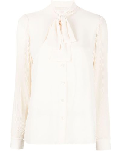 MICHAEL Michael Kors Blusa con lazo en el cuello - Blanco