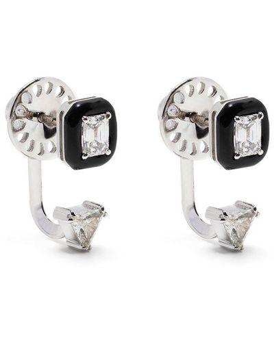 Nikos Koulis 18kt White Gold Diamond Drop Earrings