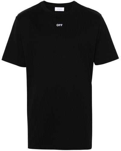 Off-White c/o Virgil Abloh Camiseta con logo bordado - Negro