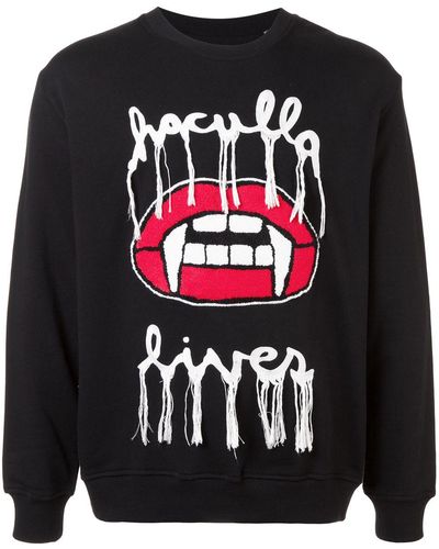 Haculla Sweater Met Print - Zwart