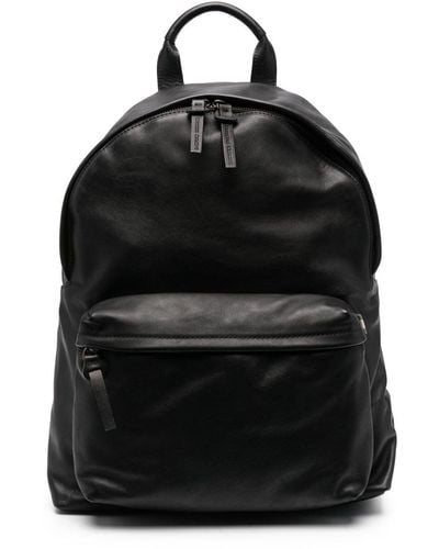 Officine Creative Front-pocket Leather Backpack - Black