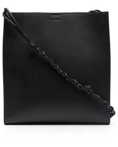 Jil Sander Tangle Leather Crossbody Bag - Black