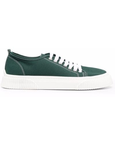 Ami Paris Canvas Low-top Trainers - Green