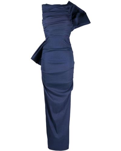 Rachel Gilbert Zora Abendkleid mit Schleifendetail - Blau