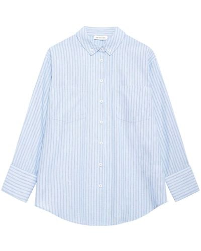 Anine Bing Catherine Stripe-pattern Shirt - Blue