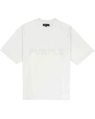 Purple Brand Camiseta con motivo de salpicadura de pintura - Blanco