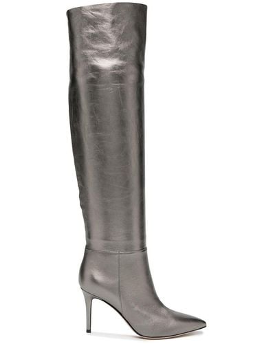 Gianvito Rossi Knee-length Metallic Effect Boots - Gray