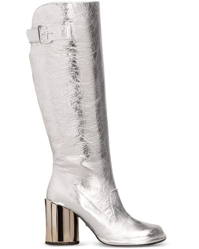 Ami Paris Anatomical-toe Buckled Boots - White