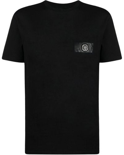 Philipp Plein T-shirt Met Logopatch - Zwart