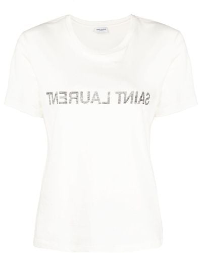 Camisetas y polos Saint Laurent de mujer | Rebajas en línea, hasta el 50 %  de descuento | Lyst