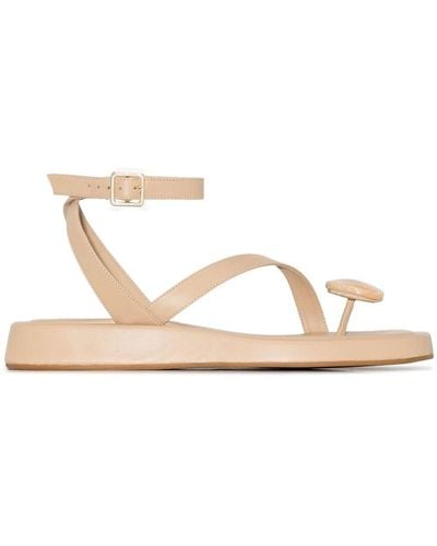 Gia Borghini X Rhw Rosie Gemstone-embellished Sandals - Natural