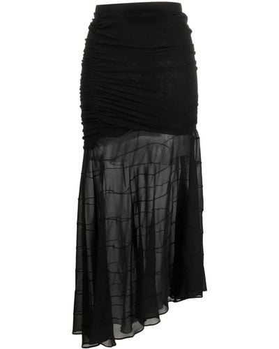 The Mannei Abasha Asymmetric Skirt - Black
