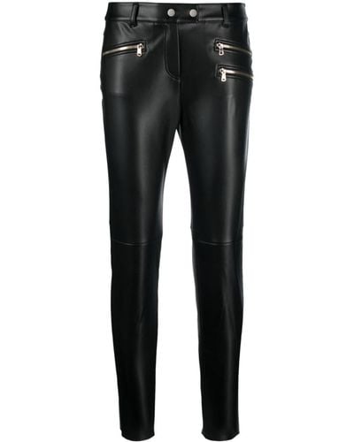 Dorothee Schumacher Coated Finish Cropped Trousers - Black