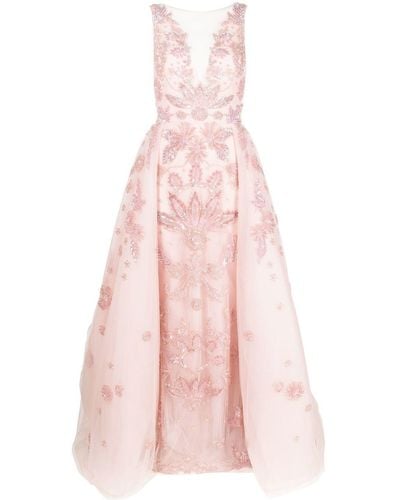 Zuhair Murad Sequin-embellished Ball Gown - Pink