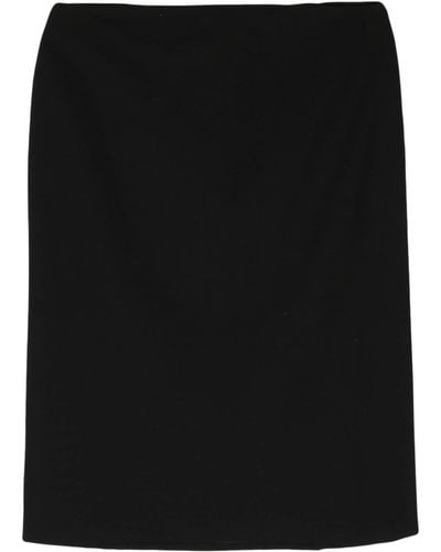 Ralph Lauren Collection Wool-blend Pencil Skirt - Black