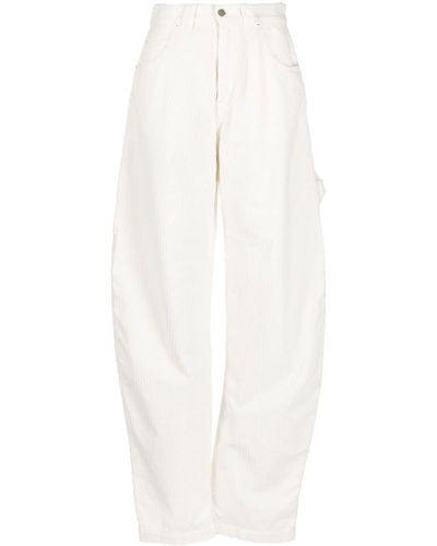 DARKPARK Pantalon en velours côtelé à coupe droite - Blanc