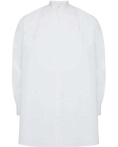 Alexander McQueen Hemd ohne Kragen - Weiß