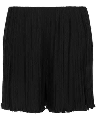 Lanvin Shorts Con Pieghe - Black