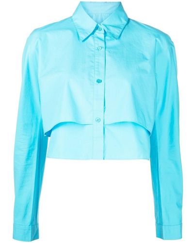 JNBY Camisa corta con doble capa - Azul