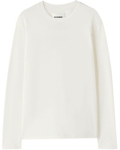 Jil Sander Logo-print Long-sleeve T-shirt - White