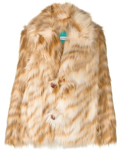 Alabama Muse Jones Faux Fur Coat - Natural