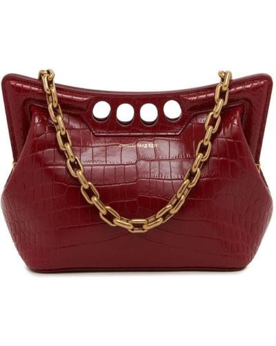 Alexander McQueen Small The Peak Tote Bag - Red
