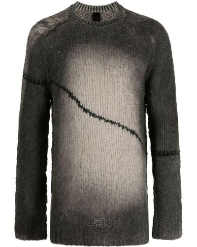 Transit Faded-effect Intarsia-knit Jumper - Grey