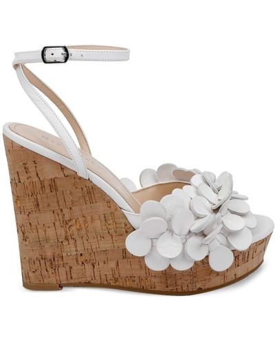Dee Ocleppo Madrid Leather Wedge Sandals - White