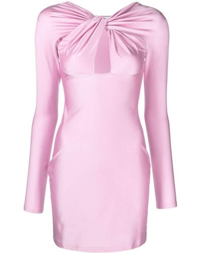 Coperni Twisted Cut-out Mini Dress - Pink