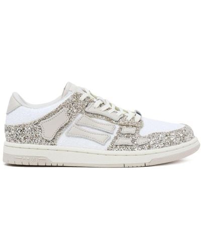 Amiri Skeltop Sneakers in Glitter-Optik - Weiß