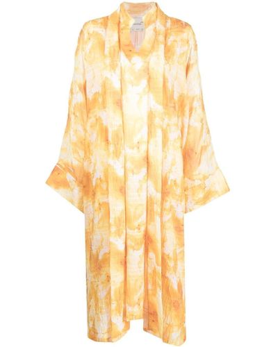 Bambah Gardenia Kleid mit Batik-Print - Mettallic
