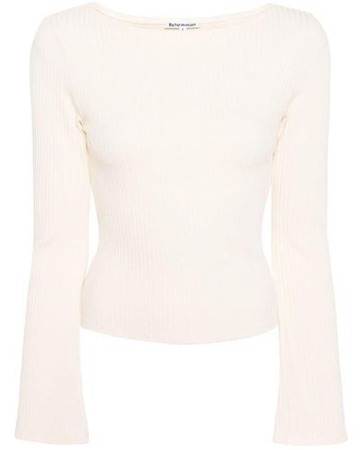 Reformation Top a coste Miller - Bianco