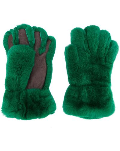 Marni Fur Gloves - Green
