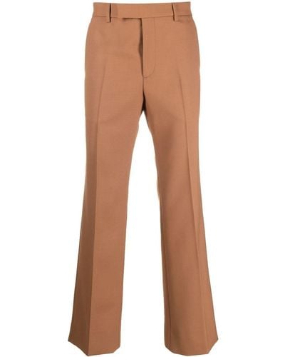 Gucci Pantalon de costume à coupe évasée - Marron