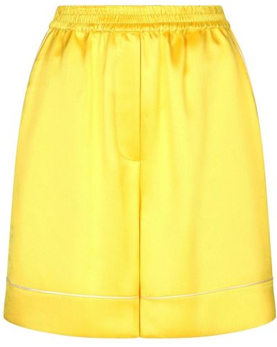 Dolce & Gabbana Lemon Silk Shorts - Yellow