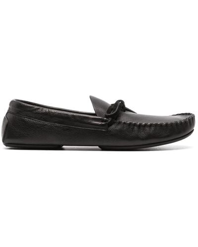 The Row Lucca Leather Moccasins - Black