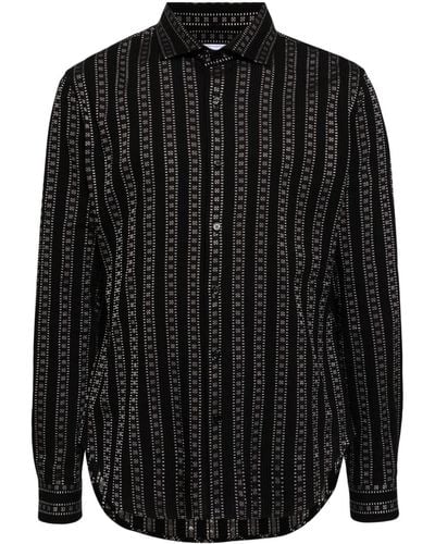 Off-White c/o Virgil Abloh Arrows-print Striped Shirt - Black