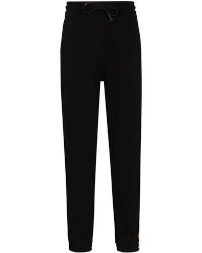 Burberry Pantalon de jogging à carreaux vintage - Noir